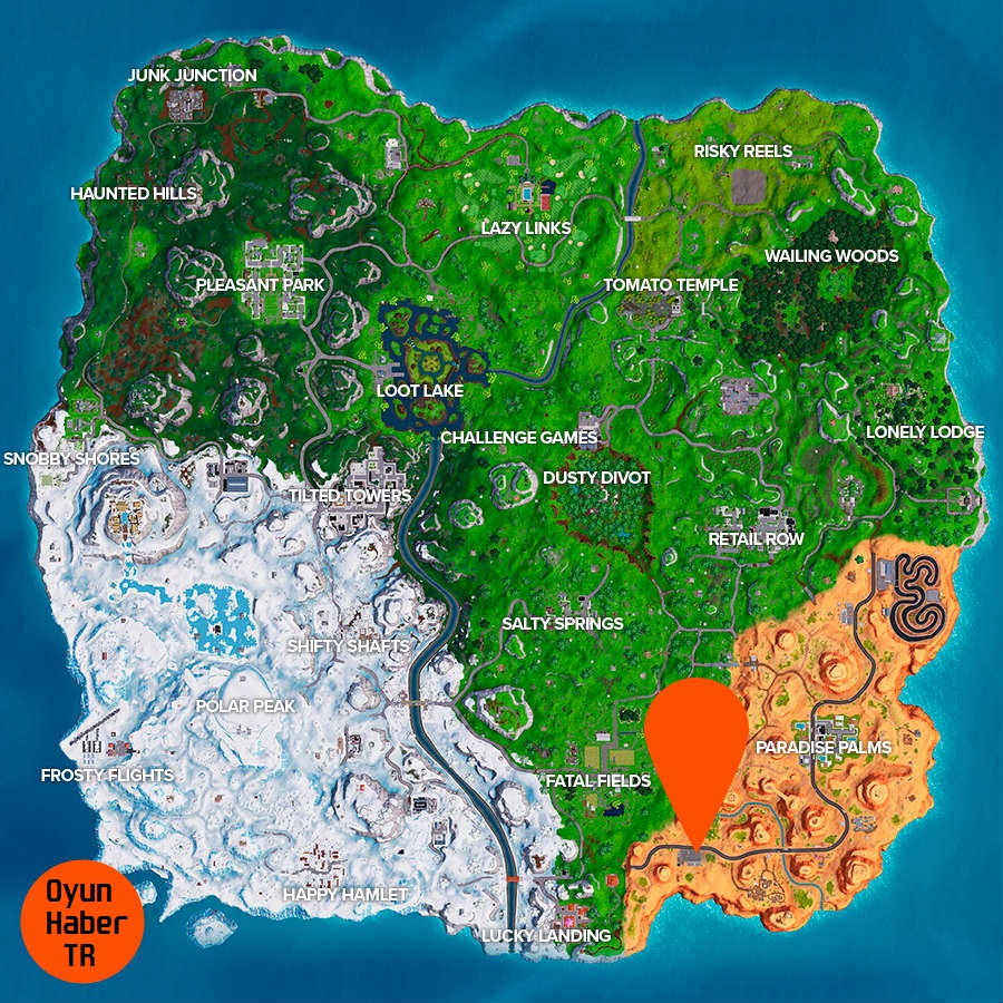 Fortnite truck stop sign map