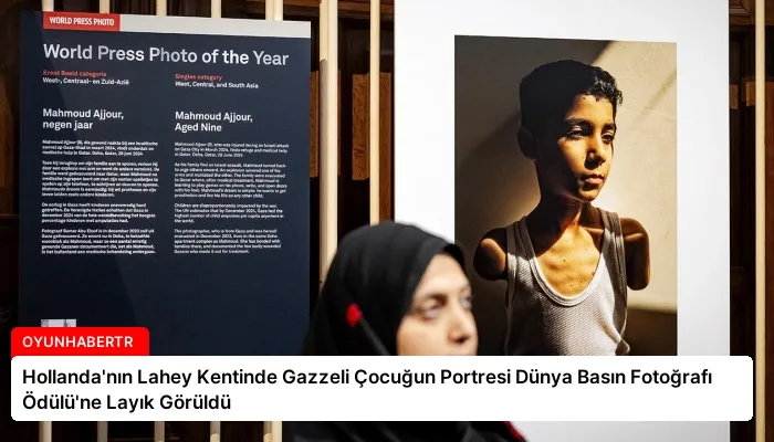 Hollanda’nın Lahey Kentinde Gazzeli Çocuğun Portresi Dünya Basın Fotoğrafı Ödülü’ne Layık Görüldü