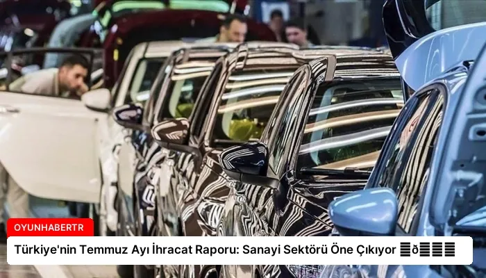 Türkiye’nin Temmuz Ayı İhracat Raporu: Sanayi Sektörü Öne Çıkıyor ⏬👇