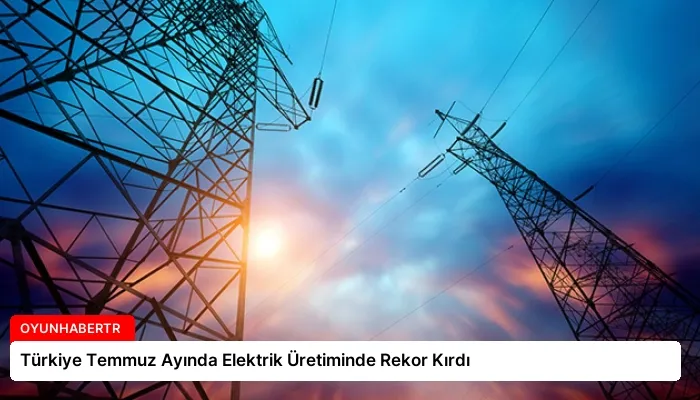 Türkiye Temmuz Ayında Elektrik Üretiminde Rekor Kırdı