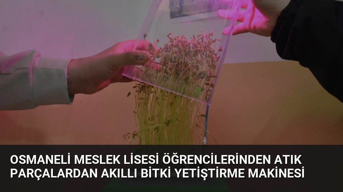Osmaneli Meslek Lisesi Öğrencilerinden Atık Parçalardan Akıllı Bitki Yetiştirme Makinesi
